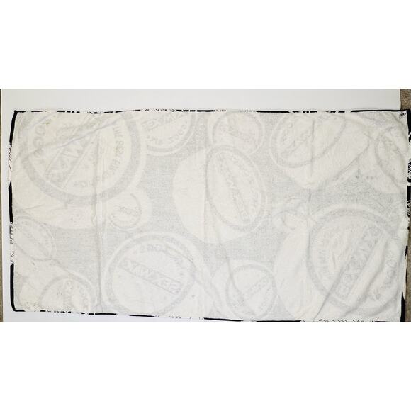 Vintage 80s Sex Wax Beach Towel Size 61” X 32” Mr Zog’s All Over Print Black - Picture 10 of 11